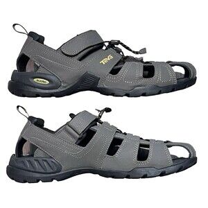 Teva Forebay Sandals Men 12 Brown Water Sport Hiking Outdoor Shoc Pad 1001116